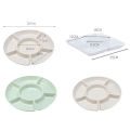6-Compartment Food Storage Tray Fruit Snack Plate Appetizer Serving Platter. 