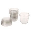 10Pcs 10Oz Disposable Mousse Cups Cake With Lid Clear Plastic Boxes Ice-Cream Dessert Picnic Pudding Jelly Dessert Yogurt Cups.