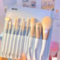 10Portable Soft-Bristled Makeup Brushes Morandi Color Makeup Brush Set Novice Beginners Advanced Full Set of Makeup Tools. 