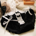 Japanese Panty Black Panties Women's Underwear Sexy Lace Panties Girls' Tie Bow Briefs Low Waist Comfort Underpants Lingerie. 
