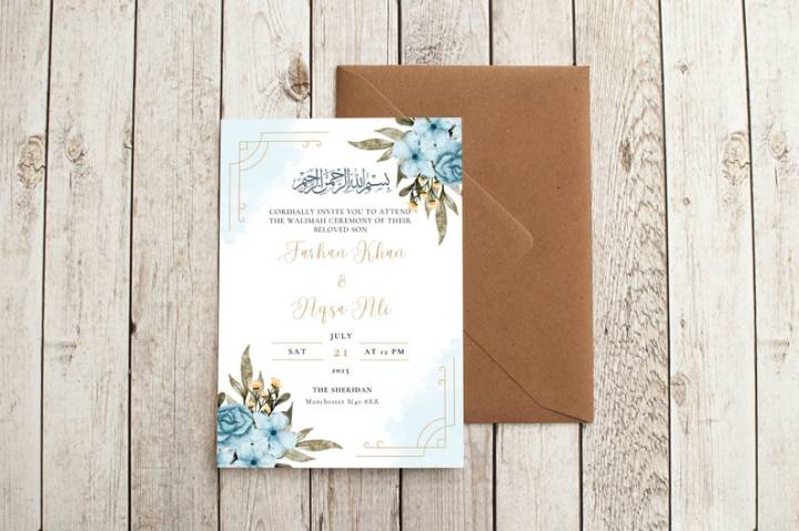 Wedding Invitation |Wedding Invite | Mehndi , Barat, Walima| Customized