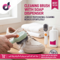 Cleaning Brush with Soap Dispenser, Long Handle Soft Bristle Shoe & Clothes Scrub Brush, Laundry Washing Brush for Household Cleaning. 
