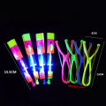 Amazing Light Toy Arrow LED Light Toys Outdoor Party Fun Gift Rubber Band Catapult Glow In The Dark Rocket Helicopter Flying Toy. 