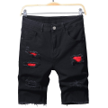 Summer Slim Stretch Men Short Jeans Fashionable Retro Patchwork Denim Shorts Streetwear Cotton Cargo Shorts Male. 