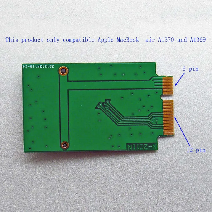 M.2%20NGFF%20SSD%2012+6%20Pin%20Adapter%20Board%20For%20MacBook%20Air%202010%202011%20A1370%20A1369%20-%20Image%202
