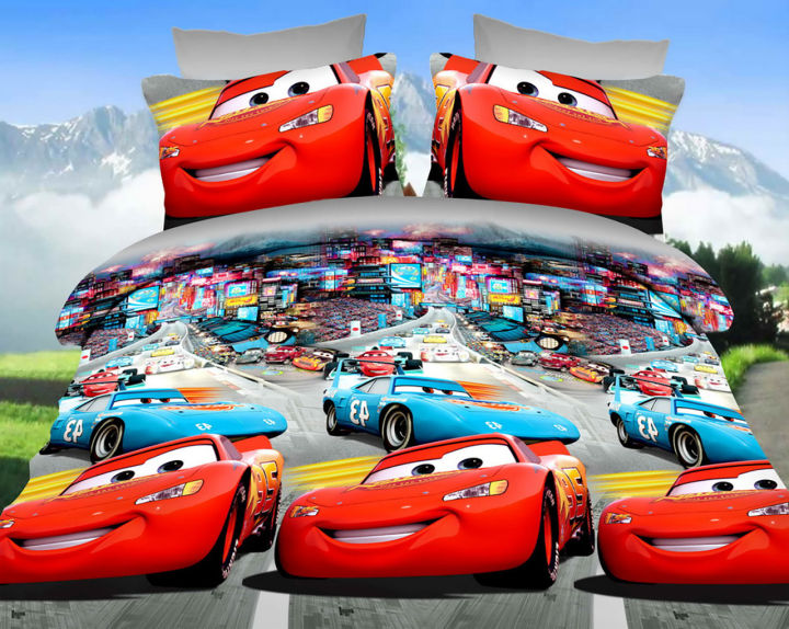 King Size Double  Cotton Bedsheets for Kids Room  Cartoon Printed Bedsheets