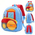 Cartoon Plush Kid Backpack Engineering Vehicles Kindergarten Schoolbag Baby Toddler Backpack 3D Excavator Tractor Backpack.