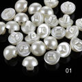 50PCS 10mm Round Sewing Pearl Buttons mushroom buttons for Clothing Dress Accessories Scrapbooking Garment Decorative DIY Crafts.