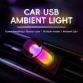 1/2PCS USB Glass Bottle Car Interior Atmosphere Light Plug and Play RGB Amber Colorful Transparent Reading Lamp Night Light. 