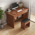 Study Table for Students with Sitting stool & 2 lock Drawers Storage  | Office Table for Work from Home Office Desk Computer Table for Home Desk Study Table| Laptop Table (Honey). 