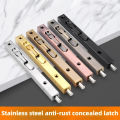 Premium Stainless Steel Door Latch Anti Theft Surface Mounted Slide Bolt Security Lock for Wooden Door Window Gate Hardware. 
