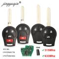 jingyuqin 3/4 Button 315MHZ Remote Car Key For Nissan Keyless Entry 46 Chip Fob Transmitter CWTWB1U751 TWB1U761  H0561-C993A. 