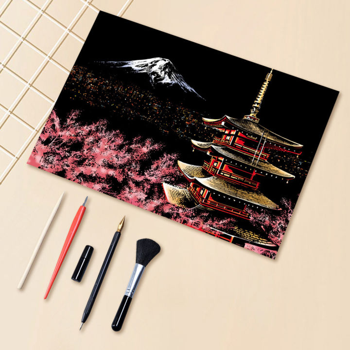 Scratch Painting Paper ,City Series Night Scene,Scratch Painting ...