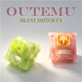 Outemu Silent Peach V3 Switch Lubed Silent Lemon V3 Switches Mechanical Keyboard Linear Tactile 5Pin Hot swap Pre Lubed POM. 
