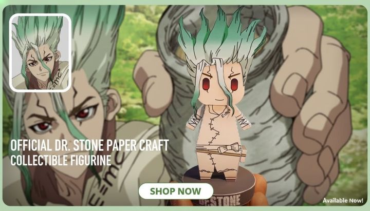 ‎🧑‍🔬🪨 Dr. Stone Senku Ishigami Scientific papercraft Action Figure ‎🧠 ...