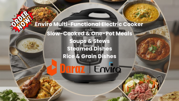 Enviro 5L Multi Cooker (ERC-MF5120) | 12-in-1 Electric Rice Cooker | 900W Fast Cooking, Non-Stick & Energy Efficient Kitchen Appliance