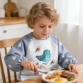 2pcs Waterproof Full Sleeve Baby Bibs Children Apron Long Sleeve Feeding Smock Kids Eating Breastplate Infant Scarf Clothing.