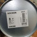 (B). IKEA SOCKER Plant Pot, In/Outdoor Galvanised, 12 Cm. 