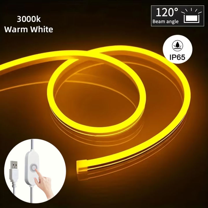 Led Strip Light Button 5V USB Neon LED Strip Light Button Switch Flexible Waterproof Rope Lamp ...