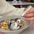 Superior Red Golden Dinner Spoon; Long-handled, Stainless Steel utensil; Essential for Stirring and Serving Desserts. 