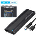 M.2 NVMe SSD Enclosure Dual Protocol M.2 to USB Type C 3.1 SSD Adapter 10Gbps for M2 NGFF NVME PCIE NGFF SATA SSD Disk Box. 