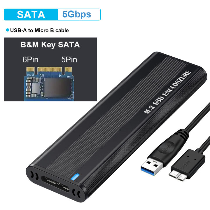 M.2 NVMe SSD Enclosure Dual Protocol M.2 to USB Type C 3.1 SSD Adapter 10Gbps for M2 NGFF NVME PCIE NGFF SATA SSD Disk Box
