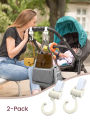 Multipurpose Stroller Hook with 360° Swivel, Heavy-Duty Clip for Bags on Most Carriers & Carts. 