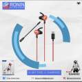 Ronin R-007 Type C Gaming Earphones with Double Microphones, 3D Surround Sound, Noise Cancellation, and In-Line Controls. 