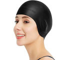 DIZETION Waterproof Swimming Cap High Elasticity Ears Protection Large Silicone Diving Cap for Enhanced Comfort and Durability.