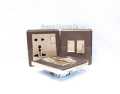 GFC Gang Switch Standard Value Pack: 4 Gang+ Fan Dimmer+13A 5 pin Multi Socket+3 gang Plastic Back Cover.. 