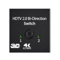 4K HDMI-Compatible Splitter Switch Bi-Direction 1x2/2x1 KVM for TV Box PS4/3 Switcher Adapter Dual Input Single Output.