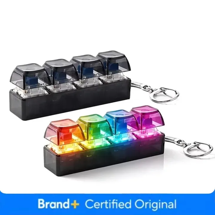 Creative Pendant Keyboard Keychains LED Keyboard Key Ring Stress Relief ...