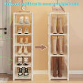 Metal Frame Shoe Rack Multi-Tier Fabric Shelves Space Saving for Sneakers Sandals Entryway Easy Assembly Holiday Storage.