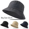 Waterproof Large Size XL62cm Sun Hat Men Women's Sunscreen Mountaineering Big Head Circumference Summer UV Protection Bucket Hat.