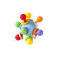 Hand Grip Ball Teeth-glue Manhattan Gnawing And Potable Rattle Sound Toy. 