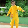1-10 Years Old Children Raincoat Kids Boys Girls Waterproof Jumpsuit Hooded One-Piece Cartoon Dinosaur Baby Rainwear And Pants.