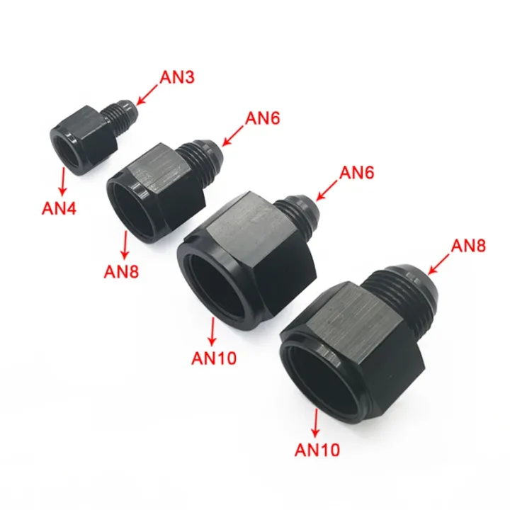AN3%20AN4%20AN6%20AN8%20AN10%20Male%20to%20Female%20Flare%20Adapter%20Reducer%20Black%20Aluminum%20Fuel%20Line%20Fitting%201/8NPT%20Thread%20-%20Image%204