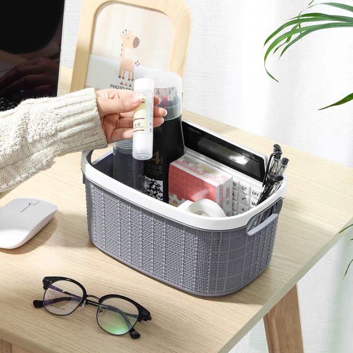Multipurpose%20Storage%20Baskets%20Set%20%E2%80%93%203%20Sizes%20%E2%80%93%20White,%20Purple,%20Dark%20Grey%20%E2%80%93%20Durable%20Plastic%20Organizer%20Bins%20with%20Handles%20for%20Kitchen,%20Pantry,%20Closet,%20Bathroom%20%E2%80%93%20Rattan%20Design%20Storage%20Boxes%20for%20Home%20and%20Office%20-%20Image%202