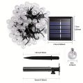 20/50/100 LED Solar String Lights, Warm White, Outdoor Crystal Globe Lights, Waterproof Solar Festoon Fairy Light For Garden. 