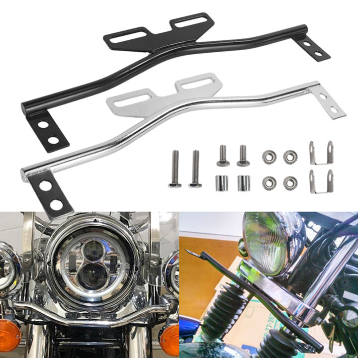 Universal Motorcycle Fog Light Bracket Motorbike HeadLight Turn signals Lamp Auxiliary Bar Holder Scooter Off-road Touring