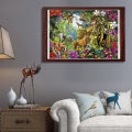 Wooden Jigsaw Puzzles For Adults Kids, Animal World-Wooden Jigsaw Puzzle Art, Unique Animal Shaped Pieces. 