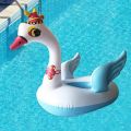Cartoon Kids Inflatable Pool Toys Crown Swan Swimming Floating Chair Summer Oudoor Funny Water Toys PVC Inflatable Ring for Baby. 