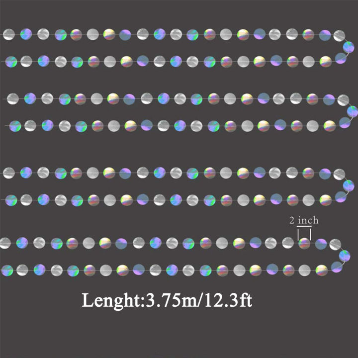 3.75M%2012.3ft%20Paper%20Banner%20Birthday%20Party%20Decoration%20First%201st%20Kids%20Boy%20Girl%20Adult%20Laser%20Silver%20Garland%20Wedding%20Baby%20Shower%20-%20Image%203
