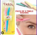 3 pcs Tinkle Eyebrow Razor,Eyebrow Facial Hair Remover & Shaper (3 Pieces), Facial Hair Removal, Eyebrow Trimmer, Shaver For Women, Zigzag Razor for women, Eyes Makeup, Safety Razor for girls, Facial Razor, ladies razor by Piper's Mal. 