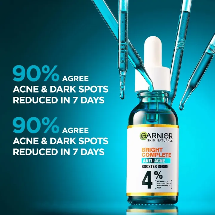 Garnier%20Bright%20Complete%20Facial%20Serum%20With%204%25%20Vitamin%20C%20Niacinamide%20AHA%20Salicylic%20Acid%20Daily%20Hydrating%20Essence%20Skin%20Care%2030ml%20-%20Image%203