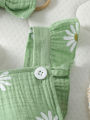 Baby's  Lovely Cute Girls Summer Sleeveless Printing Daisy  Japan&Korean Jumpsuits. 