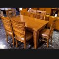 six seater dining chairs set with table pure sheesham wood. 