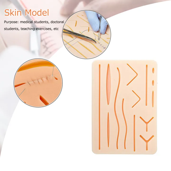 Skin Injury Models Silicone Human Traumatic Skin Model Reusable Skin Wounds Suture ...