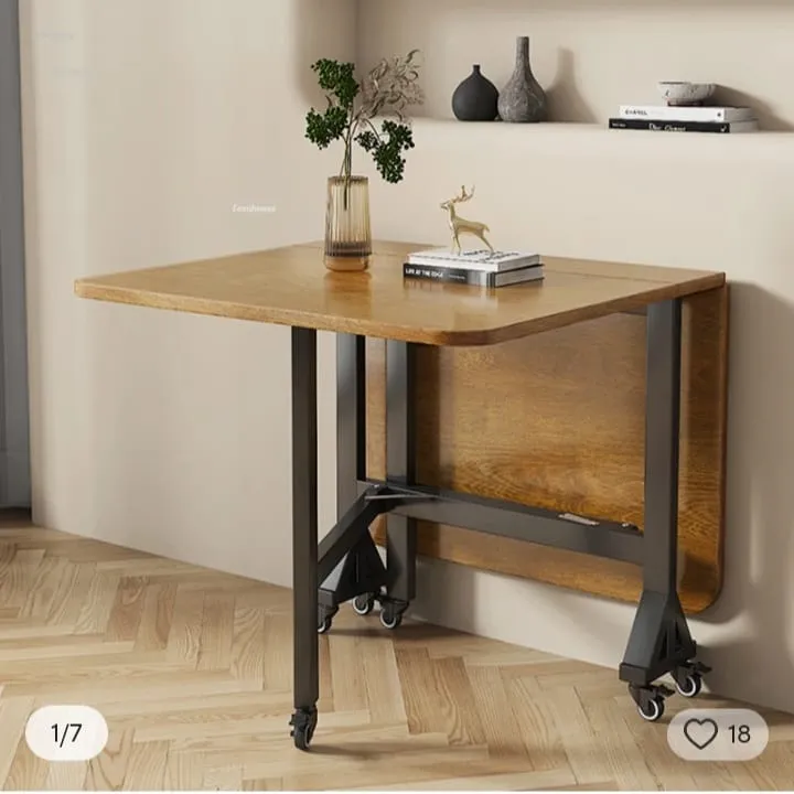 HOME ERGONOMIC DINING TABLE FOLDABLE AND MOVEABLE TABE | Daraz.pk
