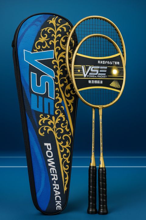 Vs Fs3620 Racket VS Power-Racket Badminton Racket Set with Bag – 2 Professional Gold ...